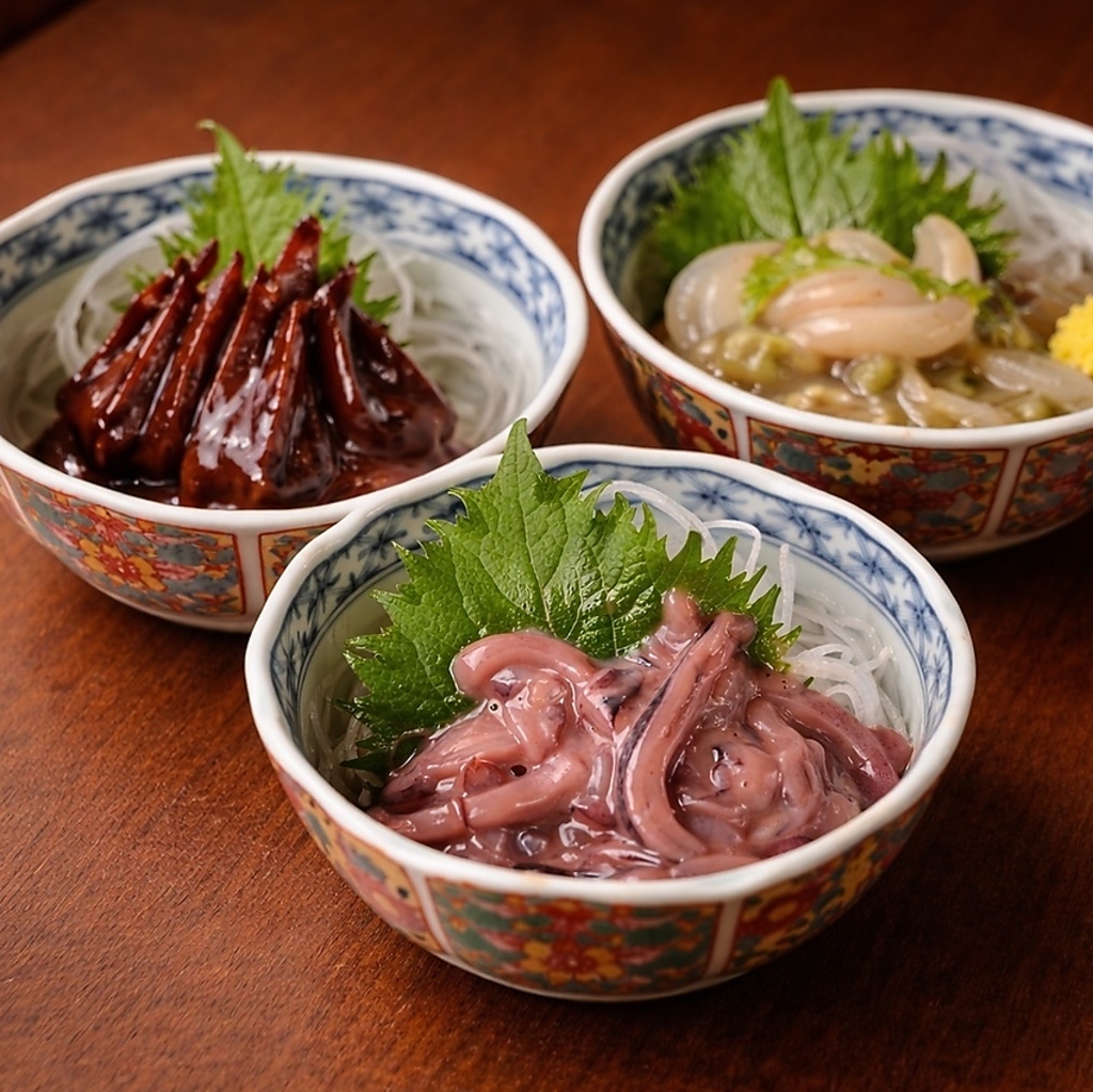 【定番おつまみ】自慢の海鮮にひと手間を加えた、お酒との相性抜群の一品料理も豊富にご用意！