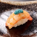 料理メニュー写真 お寿司単品の追加注文可能　甘海老