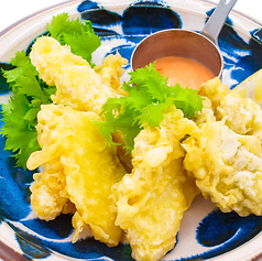牡蠣と魚、野菜のフリット~スパイシーオーロラソース~