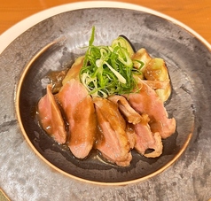 鴨と焼きねぎと茄子