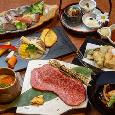 すき焼きしゃぶしゃぶ一芯のコース写真