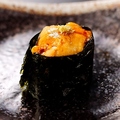 料理メニュー写真 お寿司単品の追加注文可能 うに