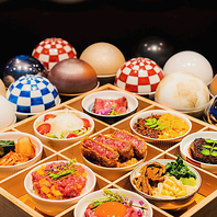 目でも楽しい◎極上和牛の華やかな盛り付け