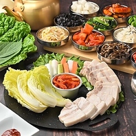 国産素材をふんだんに使用した本場韓国料理