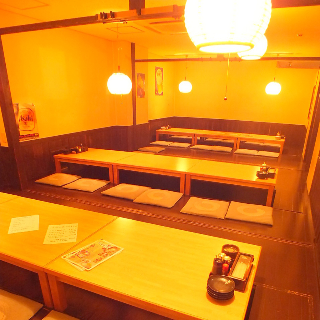 最大12名様×3の座敷宴会が可能なお座敷席をご用意しております。歓送迎会などの各種ご宴会に是非！