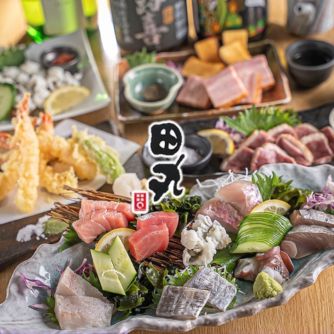 【新鮮な海の幸を大阪・梅田で楽しむ】天然魚と河内鴨料理とこだわり地酒を堪能◎