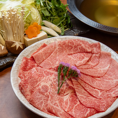 すき焼きしゃぶしゃぶ一芯のコース写真