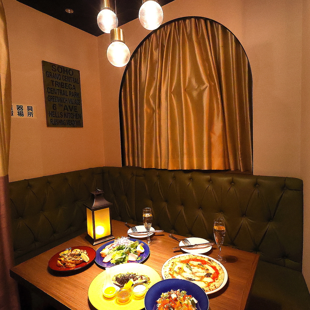 2名様用個室も充実♪　本格イタリアン♪　　　天王寺　イタリアン