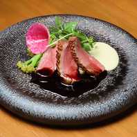 食材の仕入れ、状態にこだわった鴨肉料理