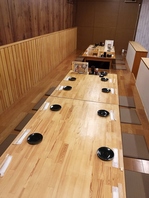 掘りごたつ席は最大21名様程度まで貸切可能！