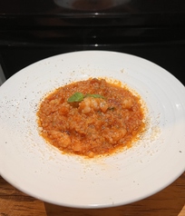 エビとバジルのトマトソースリゾット