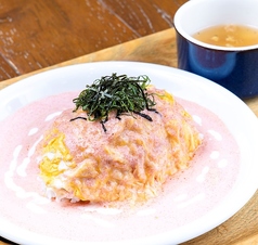夜CAFE SET たらこクリームのオムライス