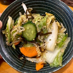 本日の前菜(白菜と昆布の浅づけ)