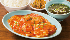 海老と玉子のチリソース定食