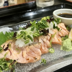 サーモン炙りポン酢：ハマチ炙りすだちポン酢