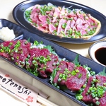 馬刺し・薩摩赤鶏のタタキがついたコースあります！