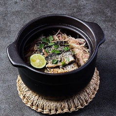 秋刀魚ときのこの土鍋ご飯