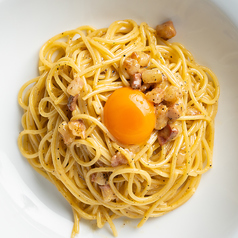 『那須御養卵』のカルボナーラスパゲッティ