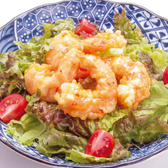 海老のスウィートチリサラダ/チーズダッカルビ