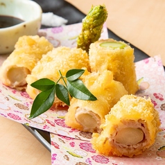 豚巻きアスパラ一本カツ