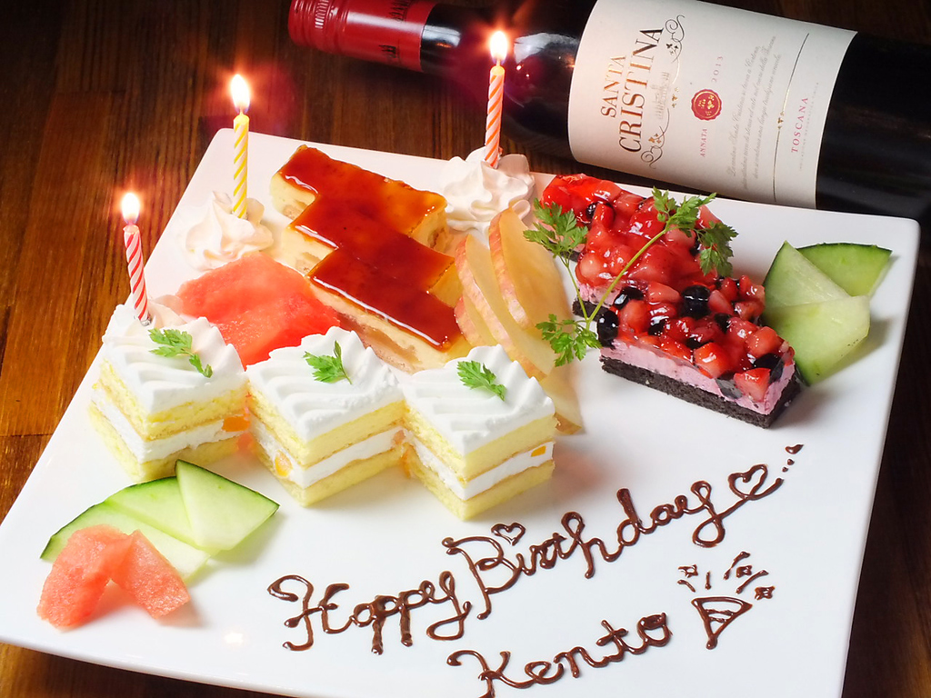 素敵な記念日、誕生日会を◎デザートプレート注文でメッセージ無料♪