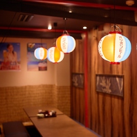 個室席も多種多様にご案内可能♪