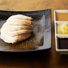 蒸し鶏と3種のソース