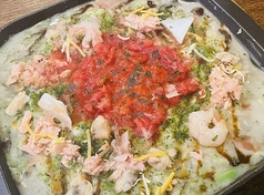 シーフードトマトもんじゃ焼き