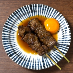 牛すき焼き串　2本　卵黄付き