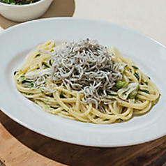 釜揚げしらすと生のりのパスタ
