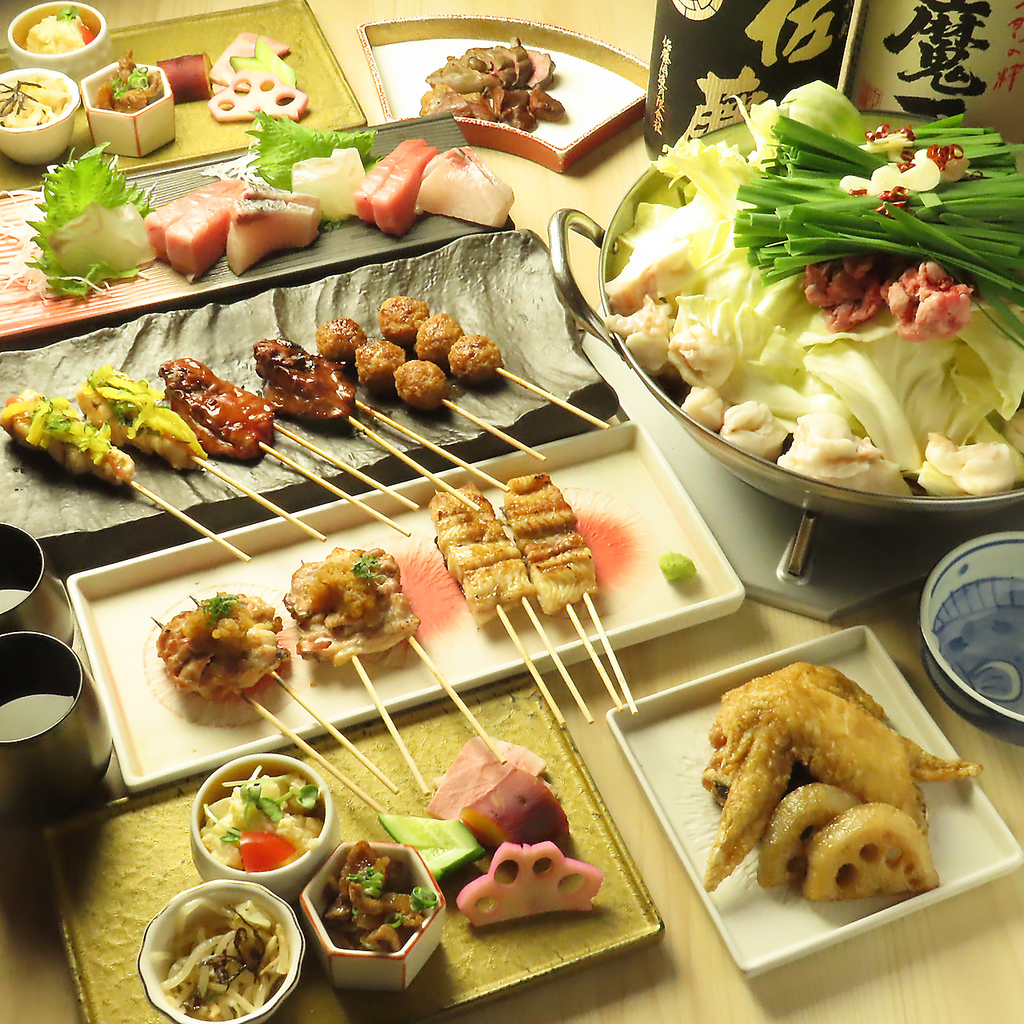 お酒が進む逸品ぞろいの宴会コース！もつ鍋やお造りなど会社宴会や同窓会などにピッタリ◎