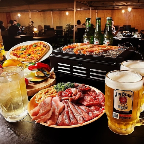 お洒落なダイニング空間で乾杯！セキテイプライベートビアガーデン