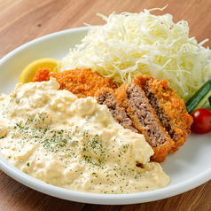 手作りタルタル肉汁爆発メンチカツ定食