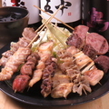 料理メニュー写真&nbsp;焼き鳥5本+生ビール/ハイボール