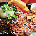 料理メニュー写真&nbsp;ハンバーグ（160g）&リブステーキ（180g）