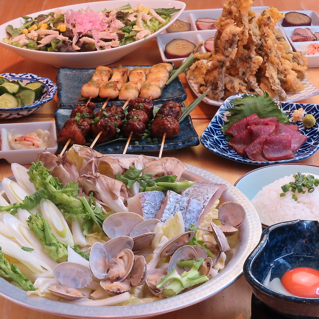 【歓送迎会】《いづも満足コース》真鯛と魚貝の春鍋・鰻・馬刺し11品＋飲放題5,000円がおすすめ♪