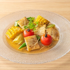 穴子と季節野菜のだし浸し