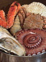 海鮮ビュッフェはカニや牡蠣、ホタテやタコのせいろ蒸し