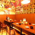 暖色の照明が温かい店内でゆっくりお食事をお楽しみいただけます♪