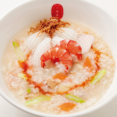 海老とイカの海鮮貝だくさん台湾粥