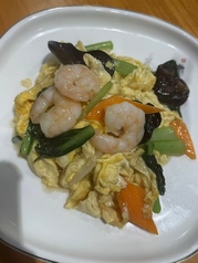 エビと玉子の塩炒め