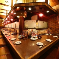 カウンター席も豊富にご用意しております