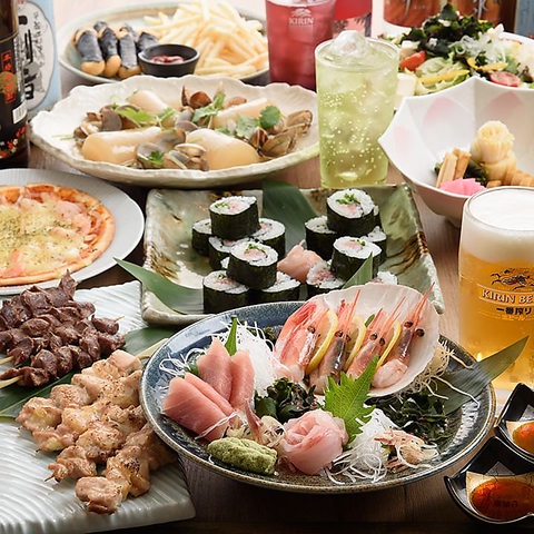 毎日魚河岸で仕入れた一番旬で新鮮な食材をご提供！こだわり焼酎と合わせてどうぞ！！