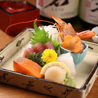 季節の魚介を使った新鮮な海の幸♪