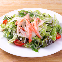 海藻と海鮮の彩りサラダ/ズワイガニのサラダ