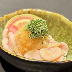 コブクロのおろしポン酢／春サワラの炙りポン酢