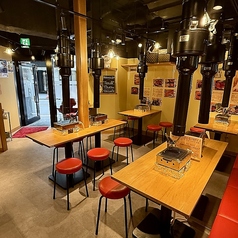 店内は広々フロア