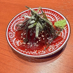 まぐろと青唐辛子の漬け和え