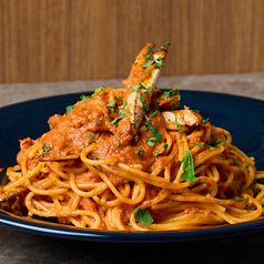 カニたっぷりトマトクリームパスタ