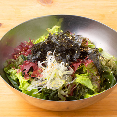 海苔たっぷりチョレギサラダ/冷やしトマト